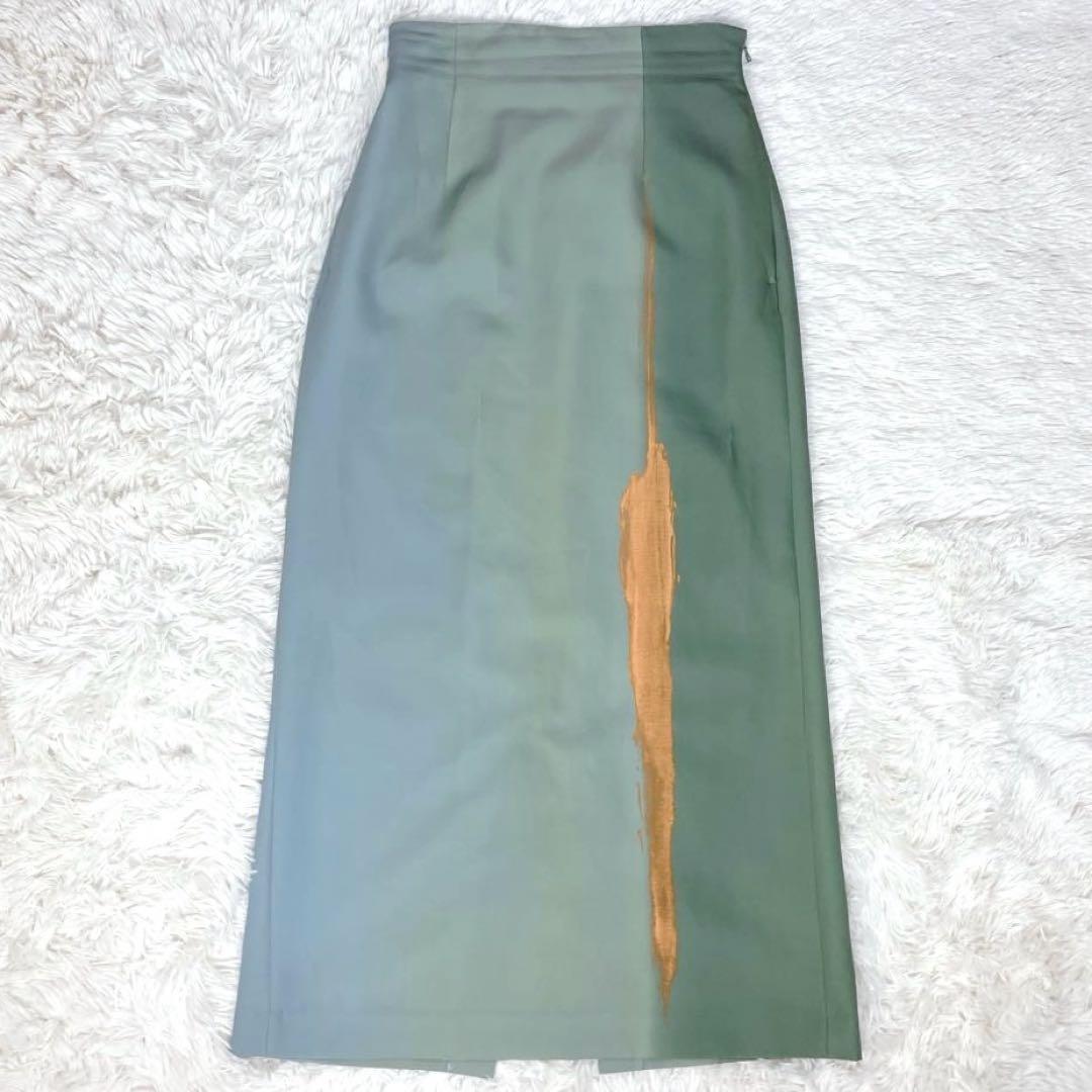 ✨アメリ サンセットアートペイントスカート ロング マキシ丈 ペンキ M