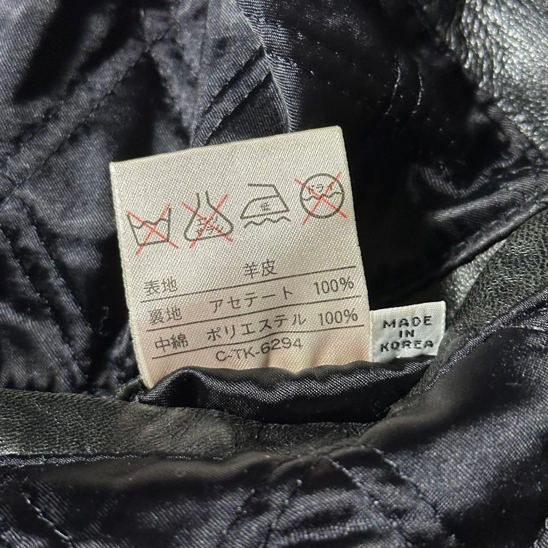 ASHVILLE 羊革 レザー ライダース MA1 黒