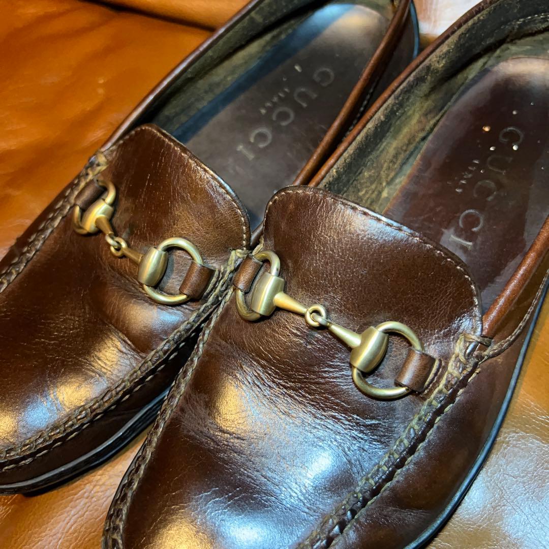 グッチ　ドライビングシューズ　Gucci モカシン 金具付き　25.5