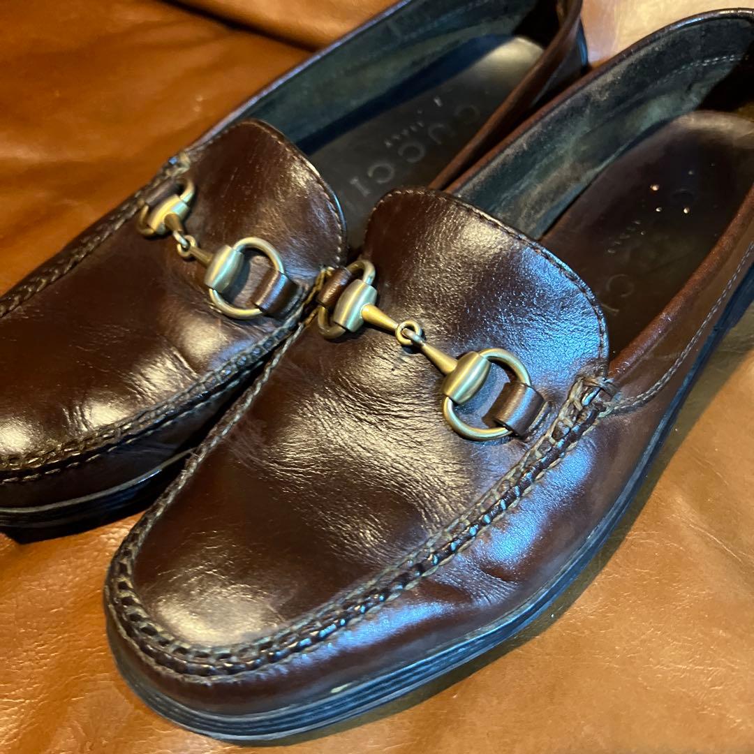 グッチ　ドライビングシューズ　Gucci モカシン 金具付き　25.5
