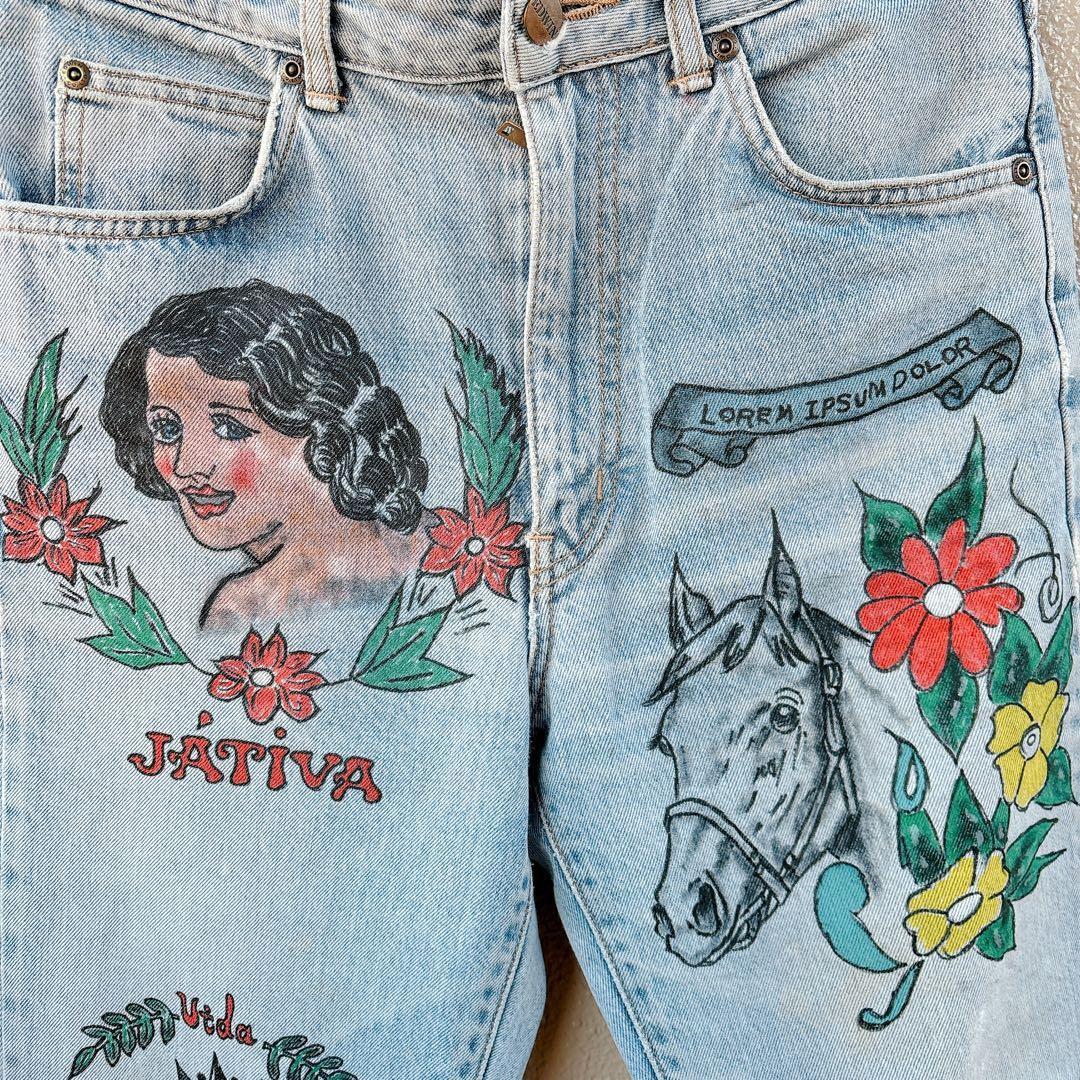 【STITCHSHOW】デニムパンツハンドペイント