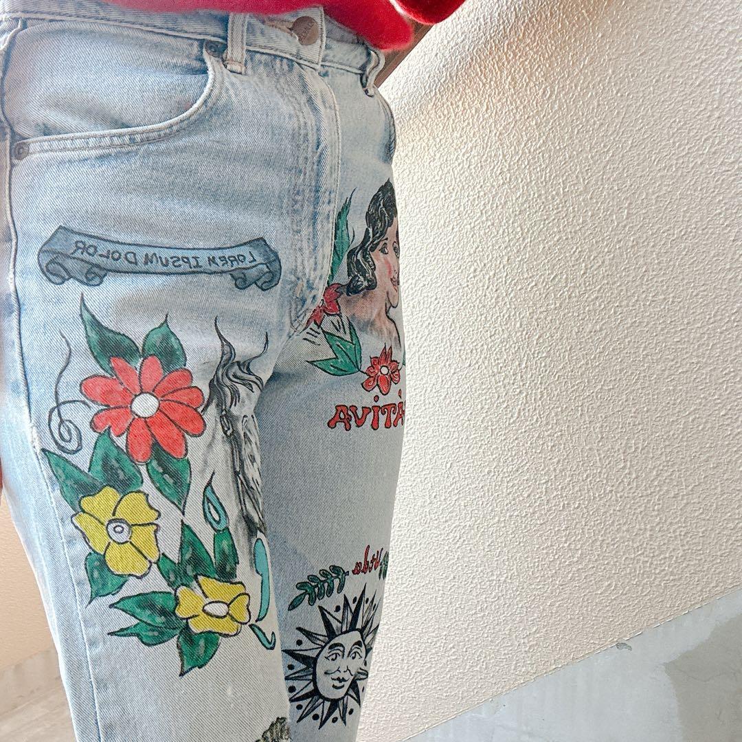 【STITCHSHOW】デニムパンツハンドペイント