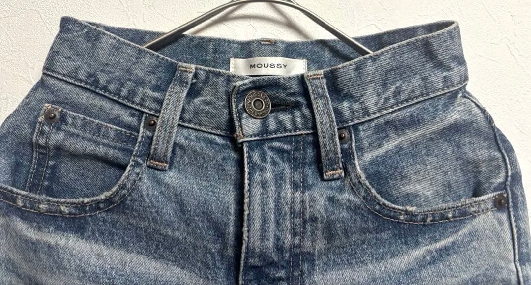 moussy MVS FLARE フレアデニム 22 ブルー