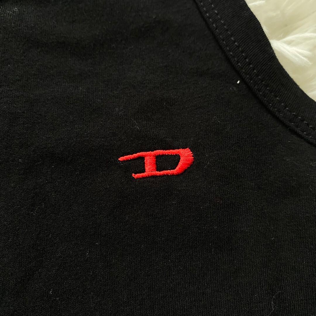 【極美品】ディーゼル オーバルD ロゴ刺繍 タンクトップ ブラック XLサイズ