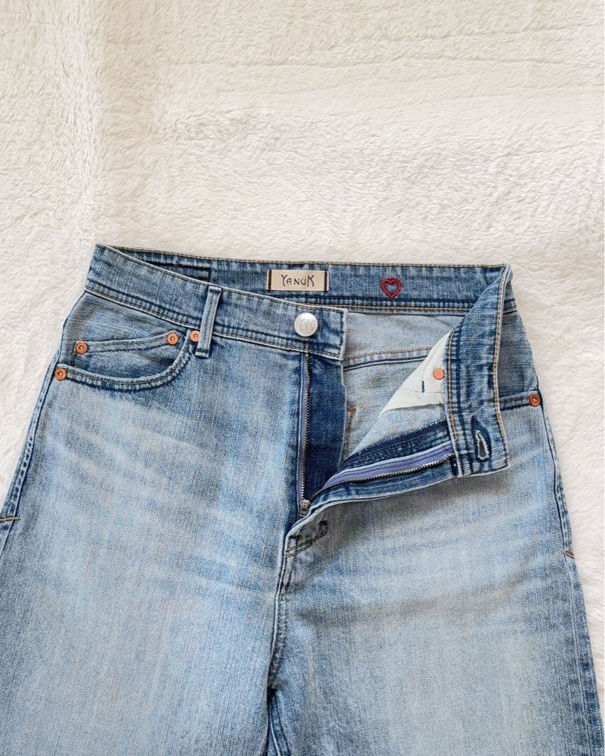 【美品】金子綾×YANUK ボーイズ クロップド デニム 26