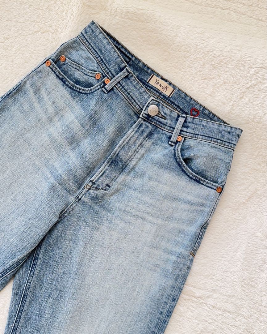 【美品】金子綾×YANUK ボーイズ クロップド デニム 26