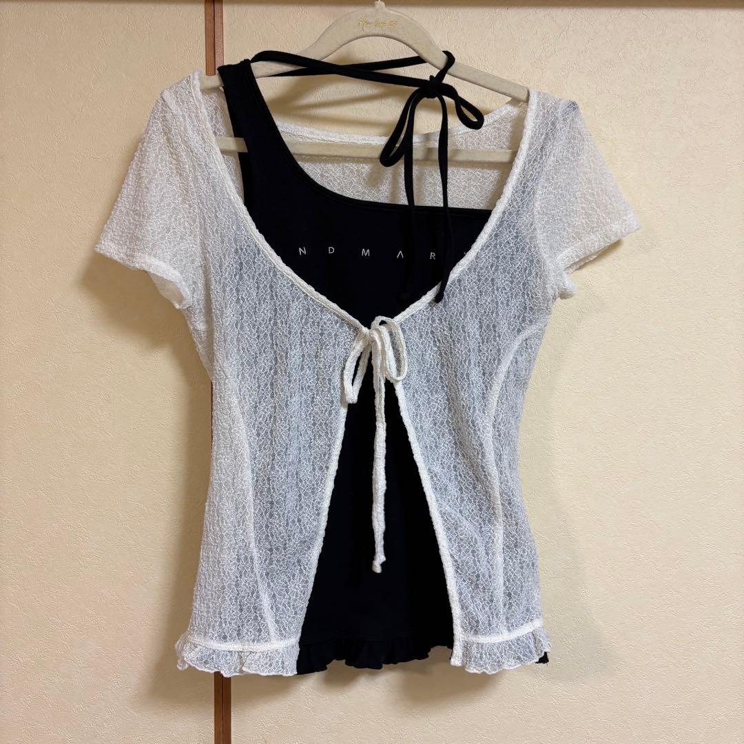 トップス andmary Claire set tops black
