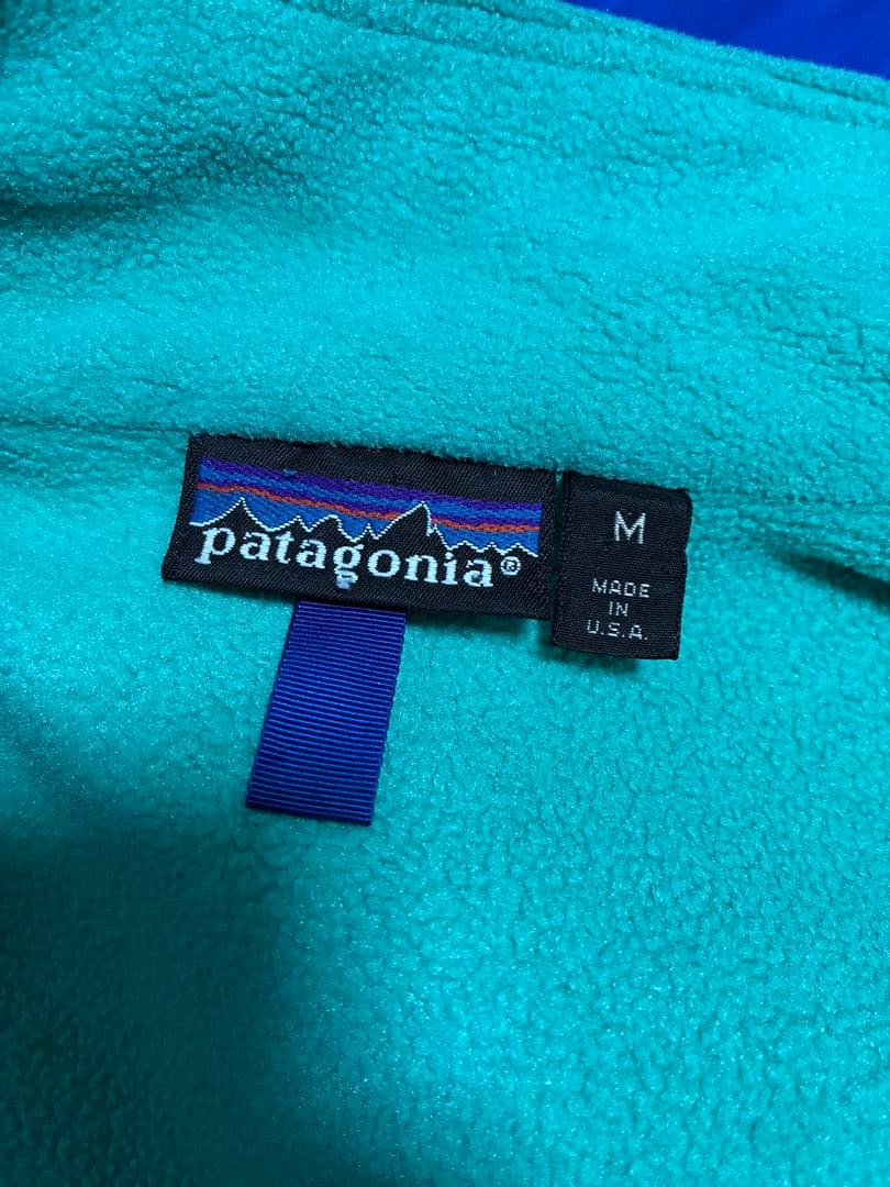 USA製 patagonia シェルドシンチラジャケット M ブルー パタゴニア