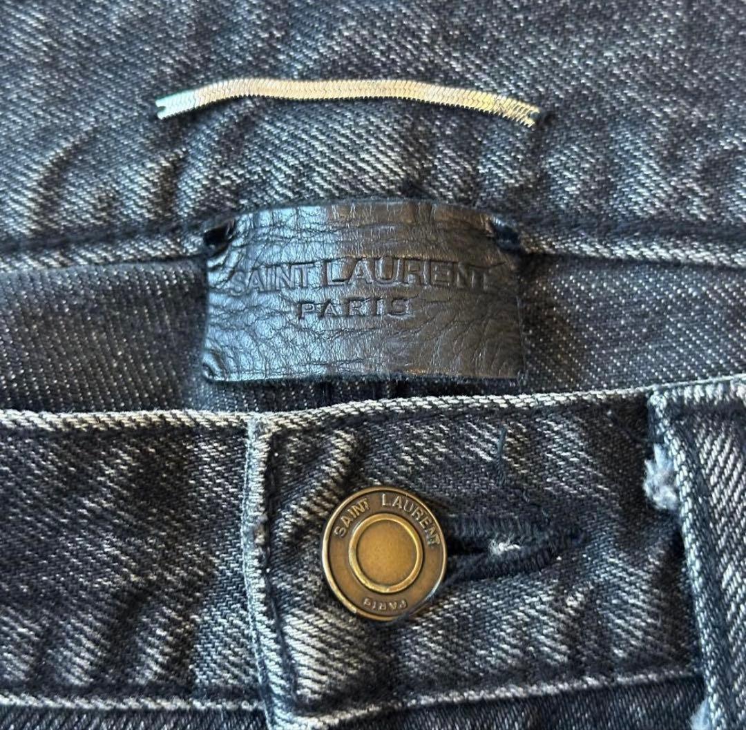 SAINT LAURENT PARIS 刺繍 26 フルレングス ブラック