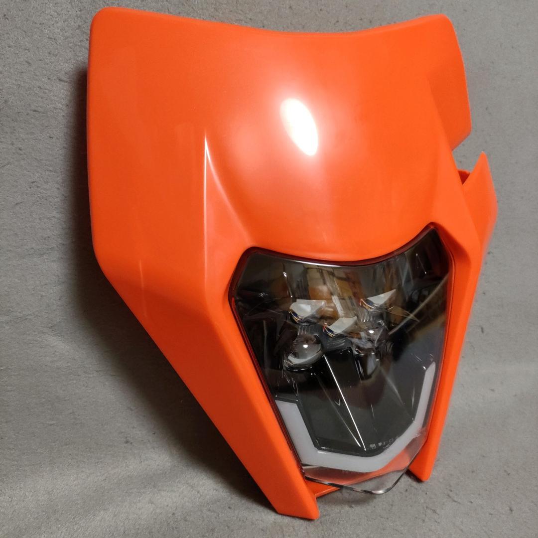 KTM ヘッドライト セット オレンジ SX SXF EXC XCW Eマーク