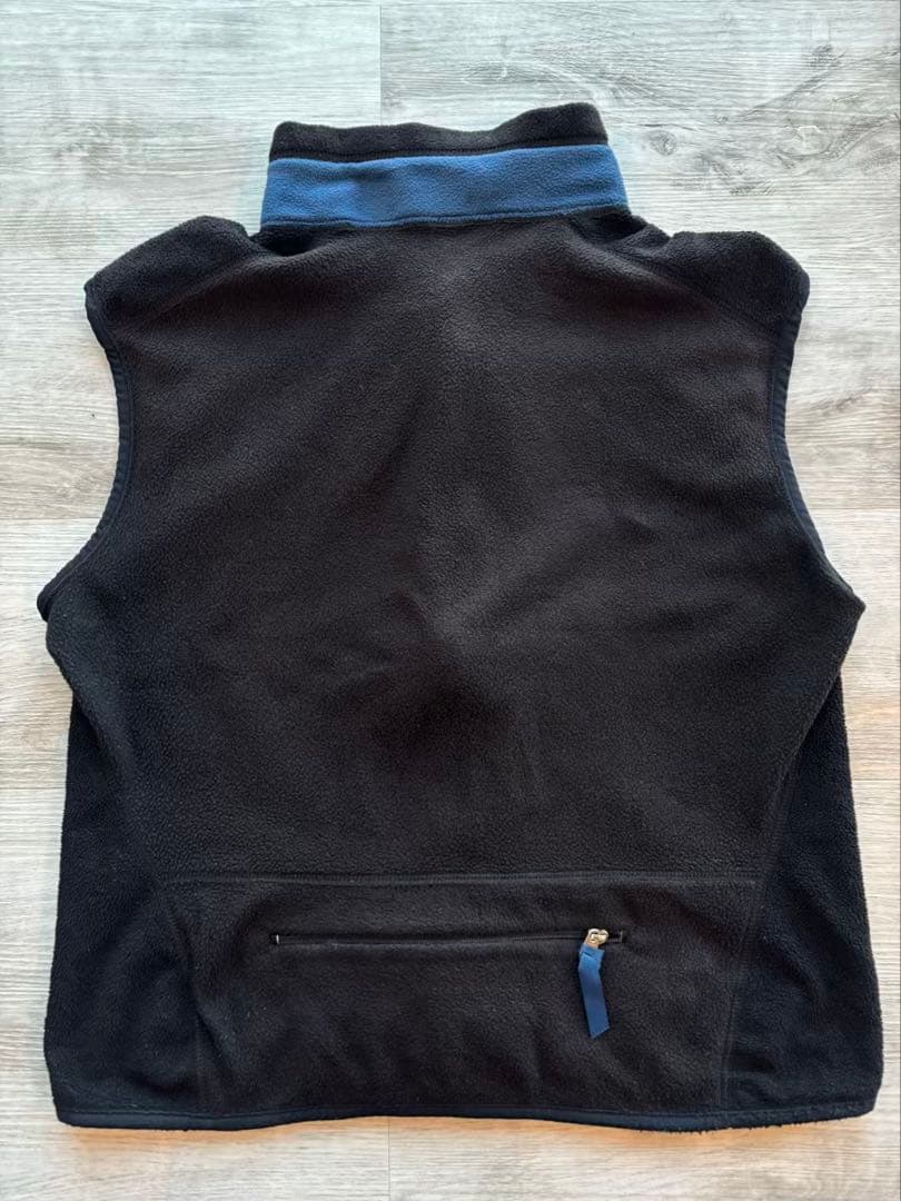 Patagonia USA製 PEF 防風フリースベスト 黒 L#454