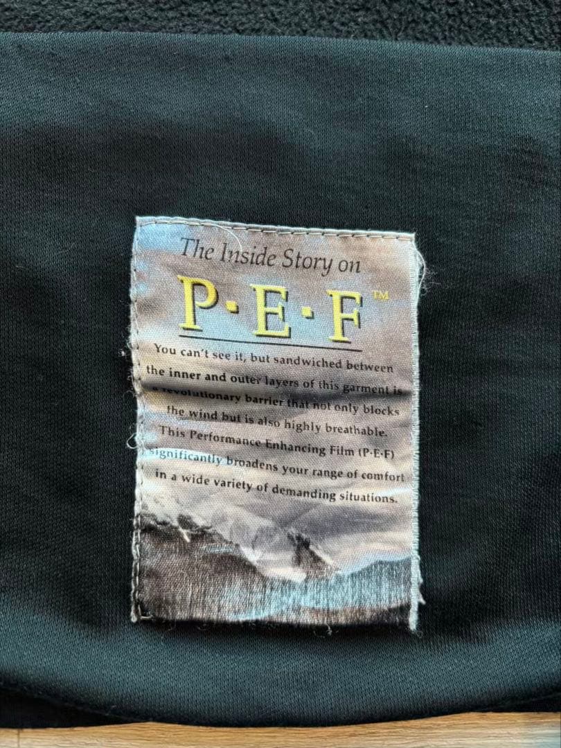 Patagonia USA製 PEF 防風フリースベスト 黒 L#454