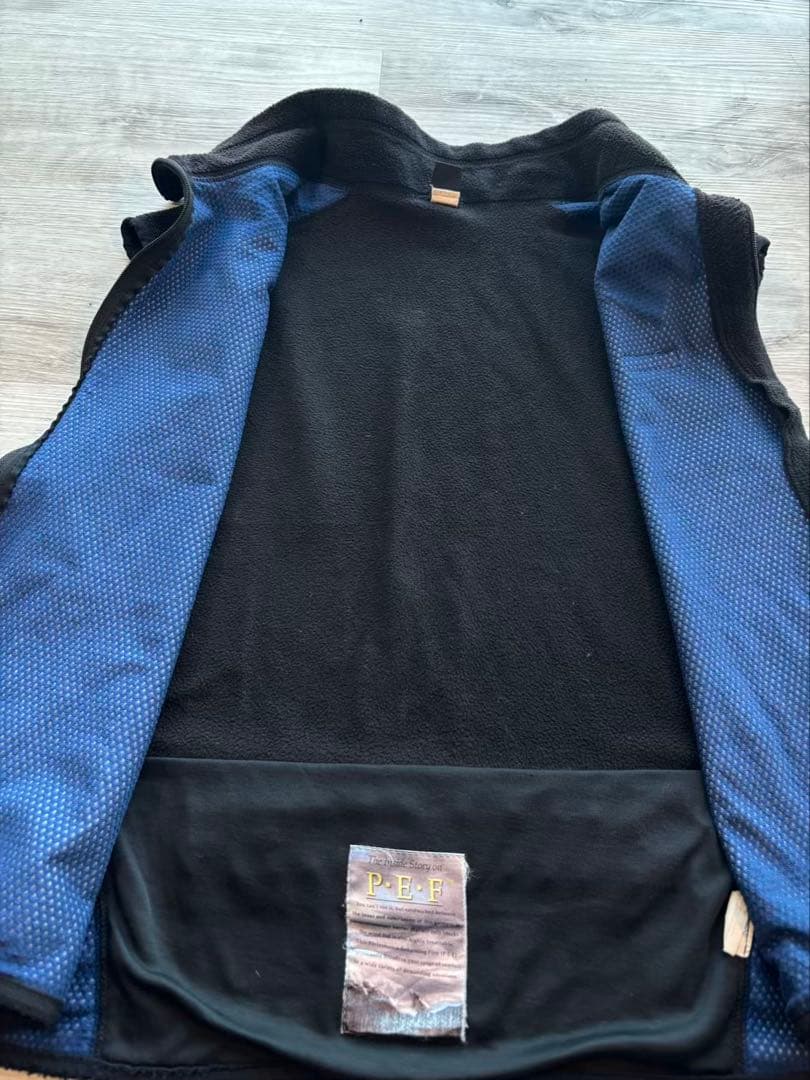 Patagonia USA製 PEF 防風フリースベスト 黒 L#454