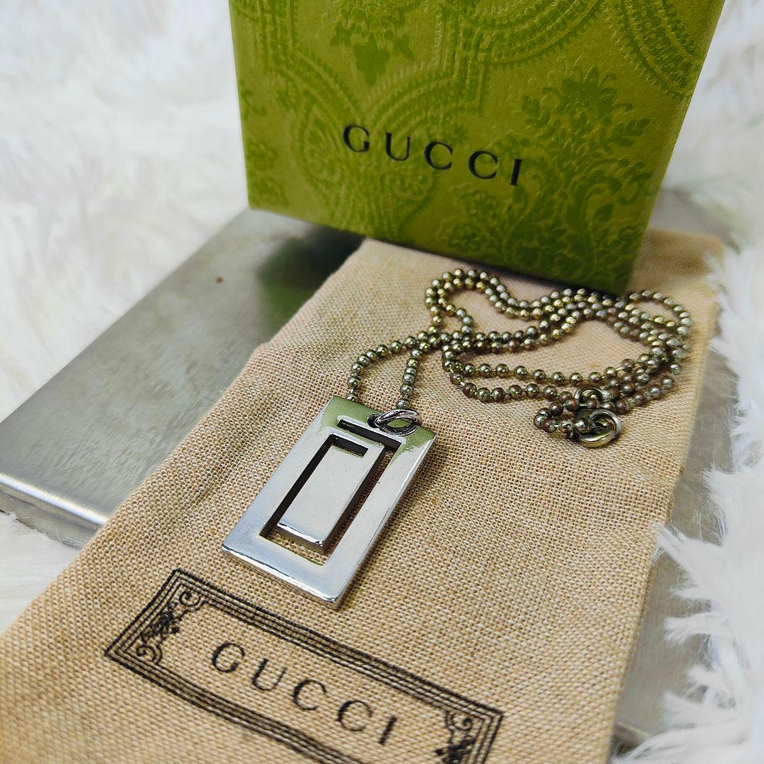 GUCCI ネックレス　GG　グッチ　ロゴ　付属品あり