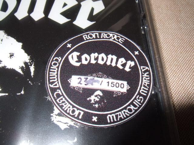 CORONER,コロナー,新品未開封,スラッシュメタル,限定1500枚