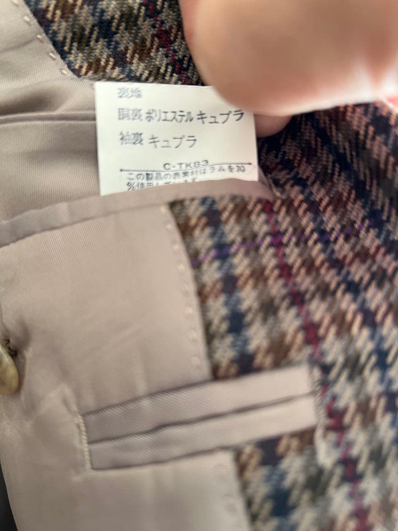 バーバリー　千鳥格子テーラードジャケット