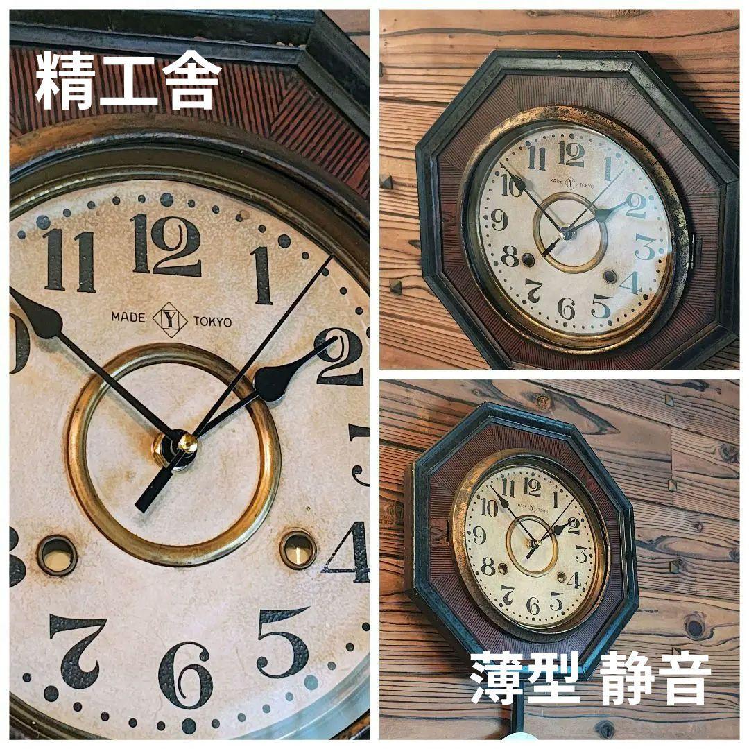 【リペア品 薄型 静音】精工舎 掛け時計 振り子時計 セイコー アンティーク