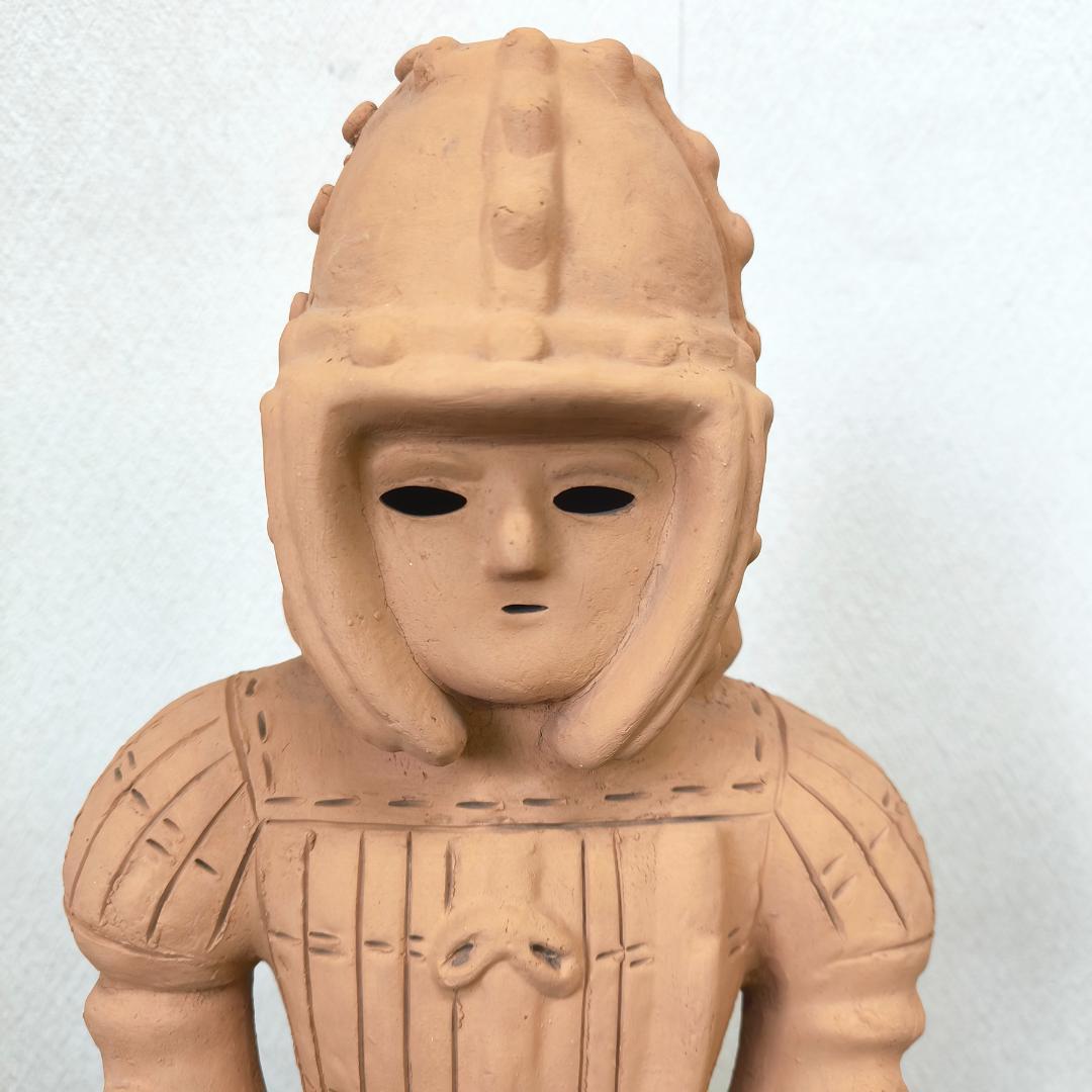 はにわ 埴輪 挂甲武人像 人物形像 武装男子像 レプリカ 素焼き（約）高さ65㎝