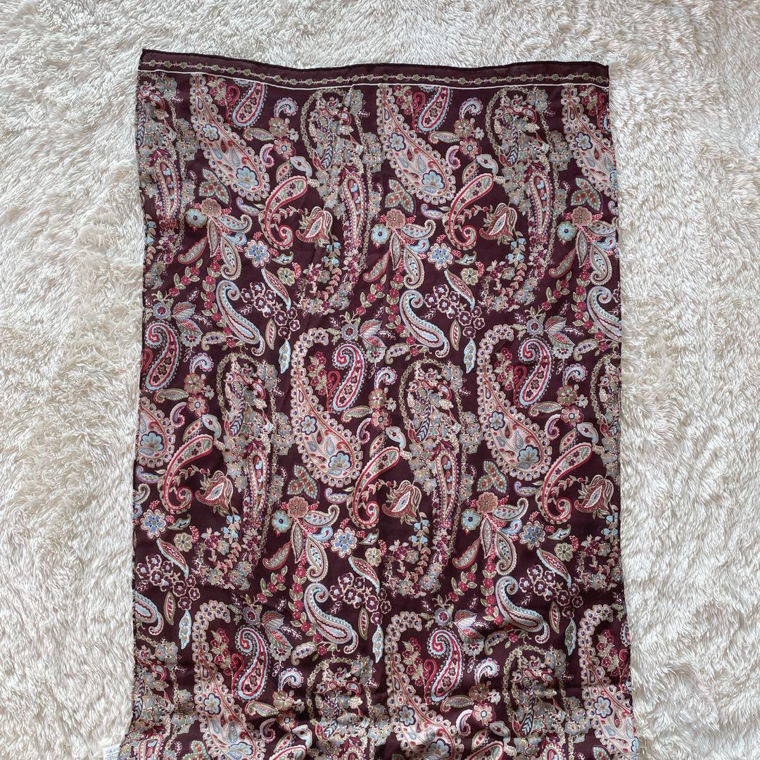 G.Binda for Leilian カシミヤシルク大判ストール　ペイズリー柄