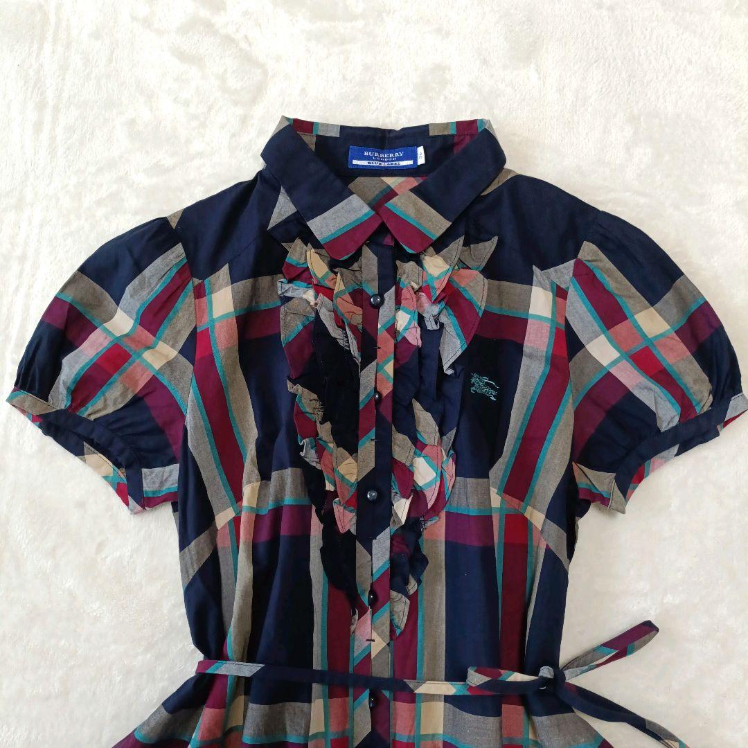 美品 BURBERRY LONDON BLUE LABEL ティアードワンピース