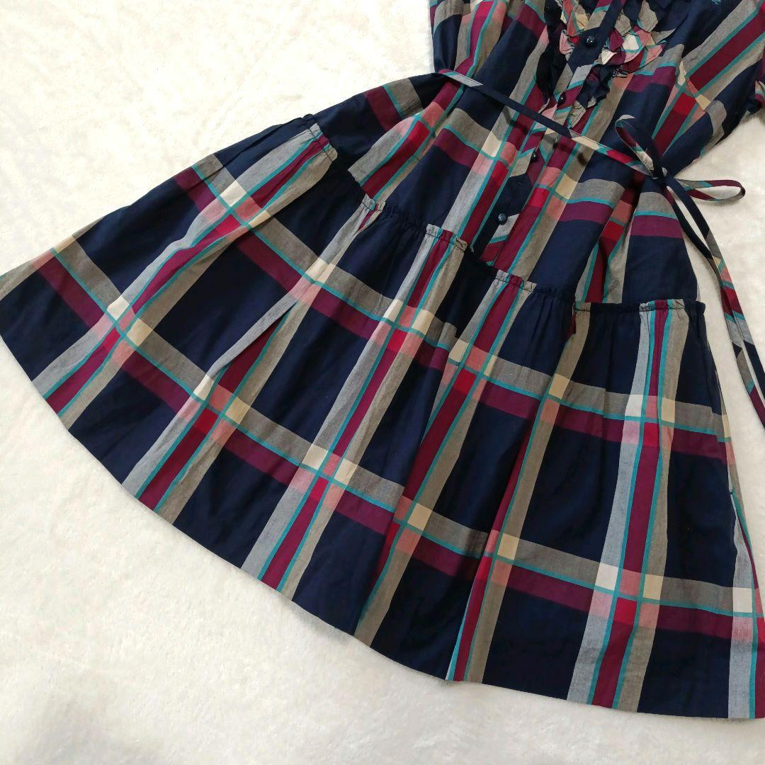 美品 BURBERRY LONDON BLUE LABEL ティアードワンピース