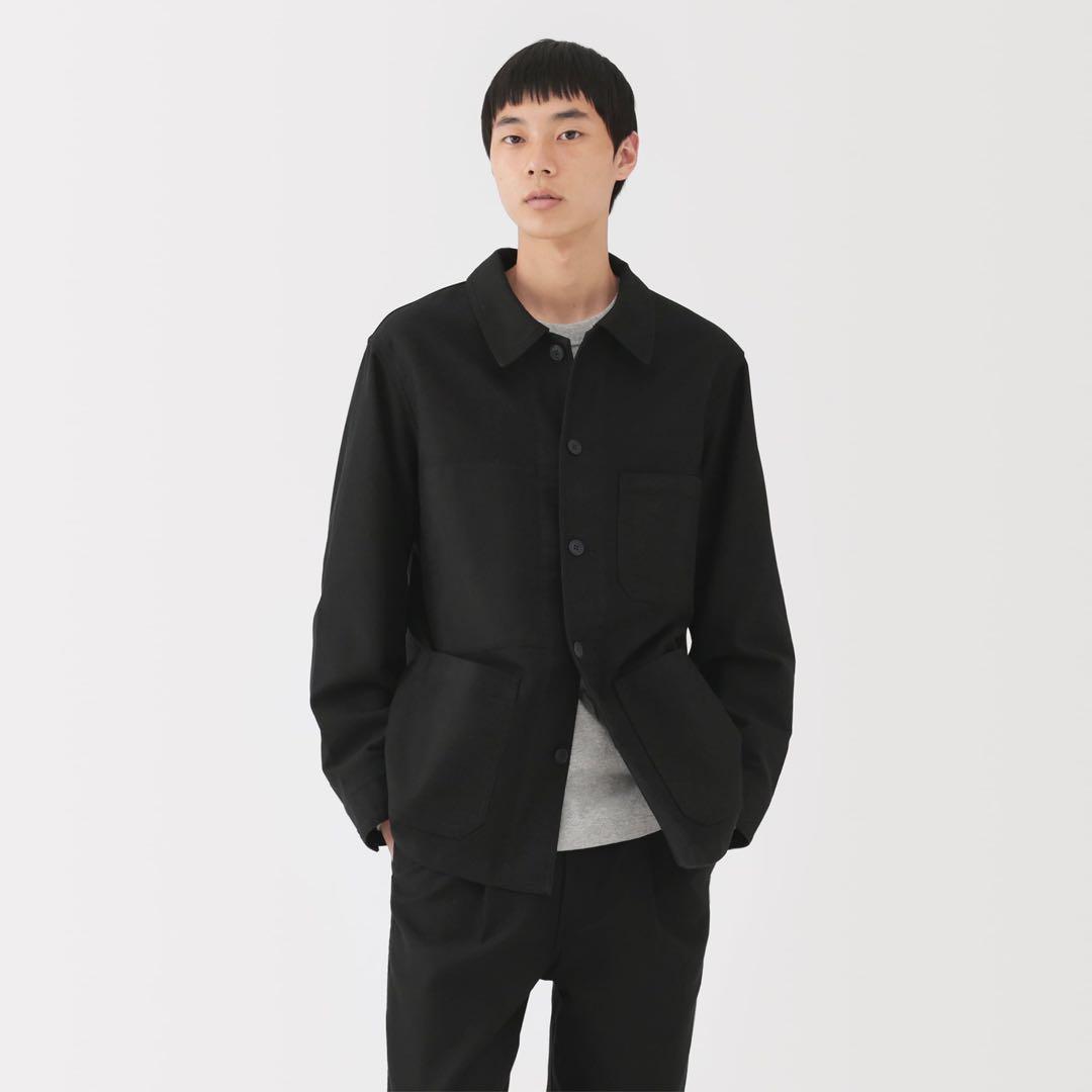 MUJI 無印良品 カポック混 モールスキン カバーオール ワークパンツ XL