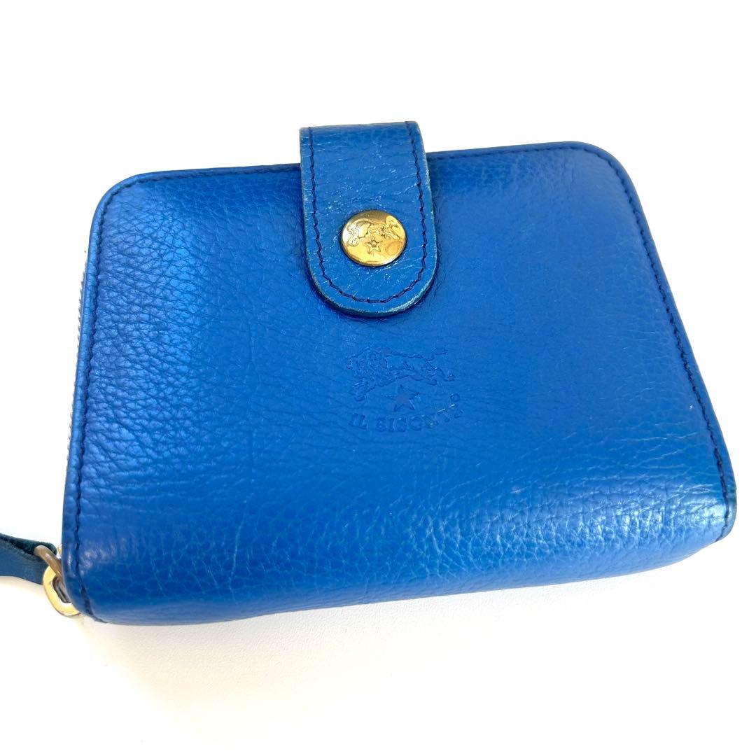 【ILBISONTE】ラウンドファスナー二つ折り財布