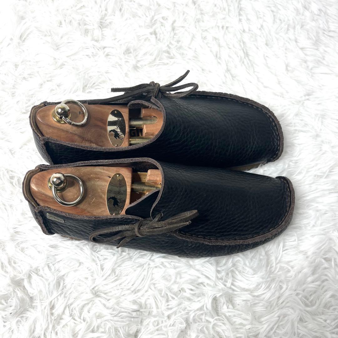 【極美品】 短時間着用 クラークス ラガー モカシンシューズ 25.5cm 茶色