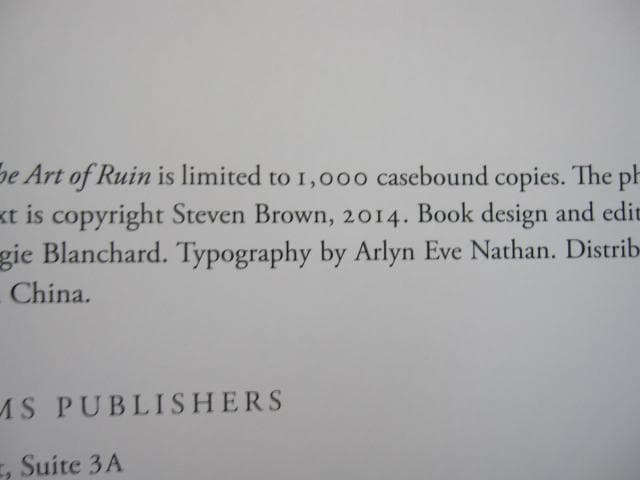 The Art of Ruin　Robert Stivers　限定1000部