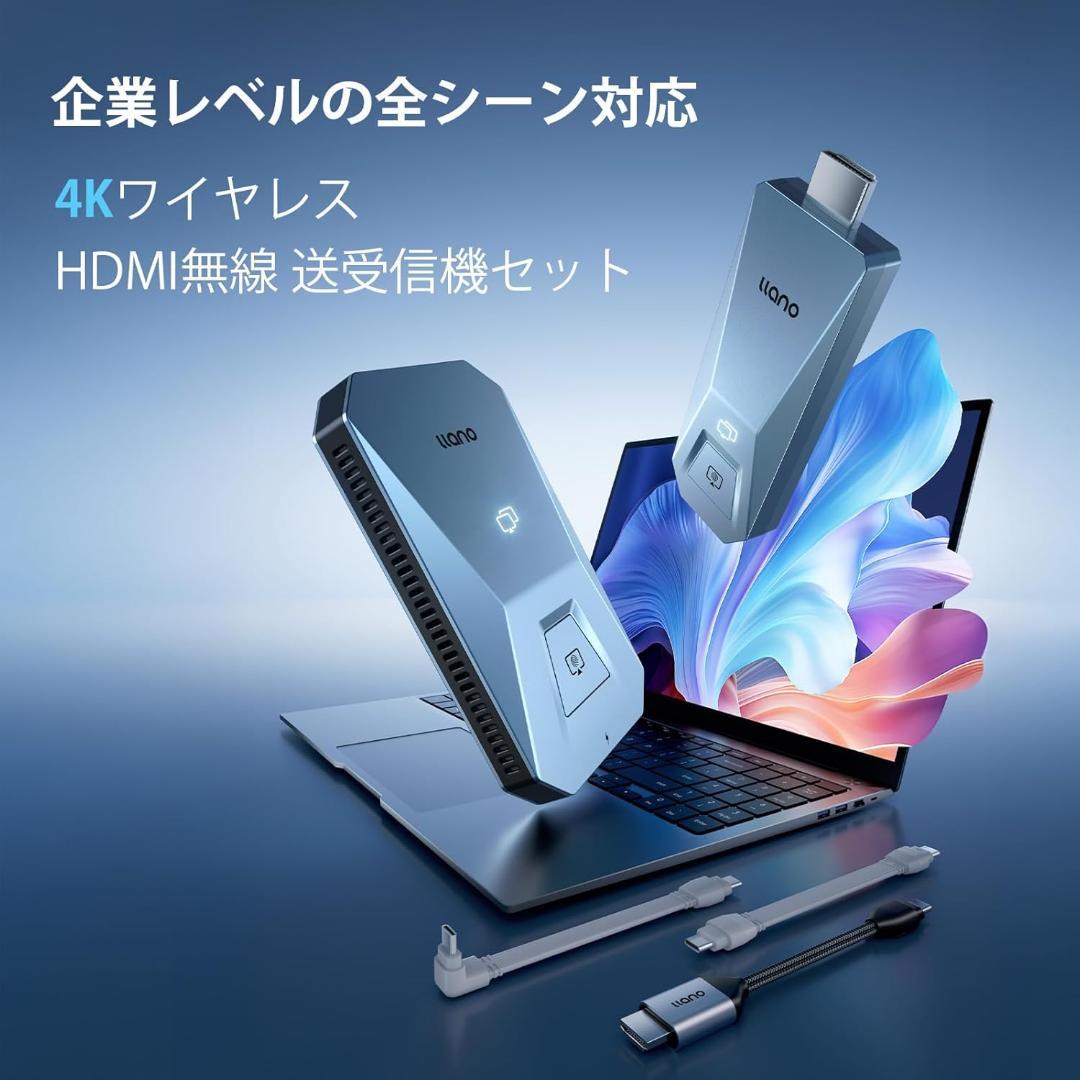 llano ワイヤレス HDMI 無線送受信機セット 4K対応 新品未使用