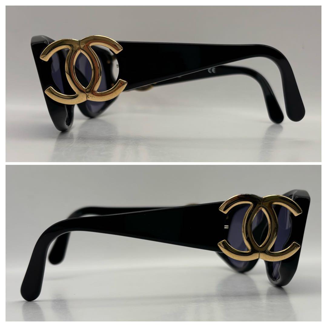 CHANEL シャネル サングラス ココマーク ブラック ゴールド ケース付