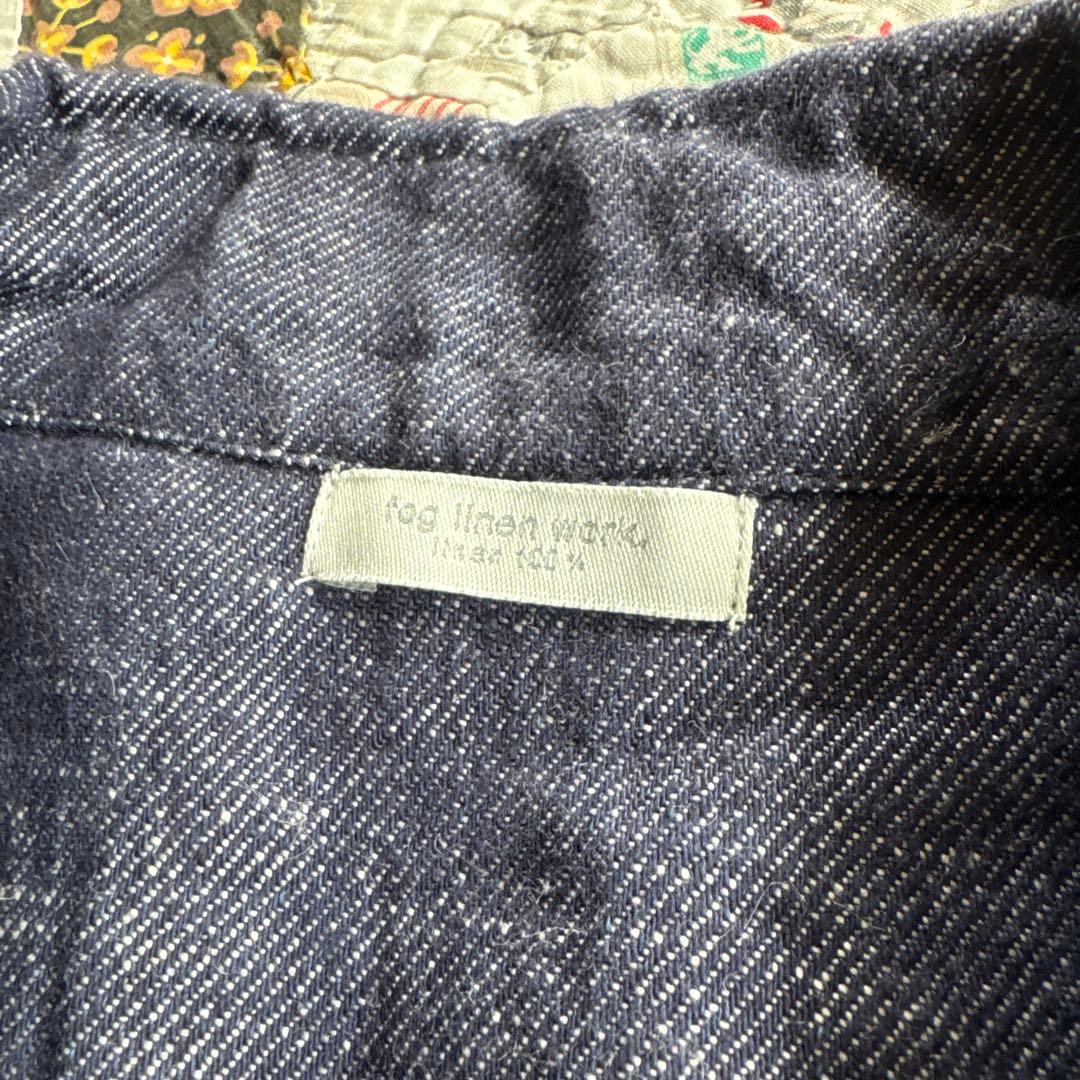 fog linen workリネン　ヘレナコート リネンデニム　ナチュラル