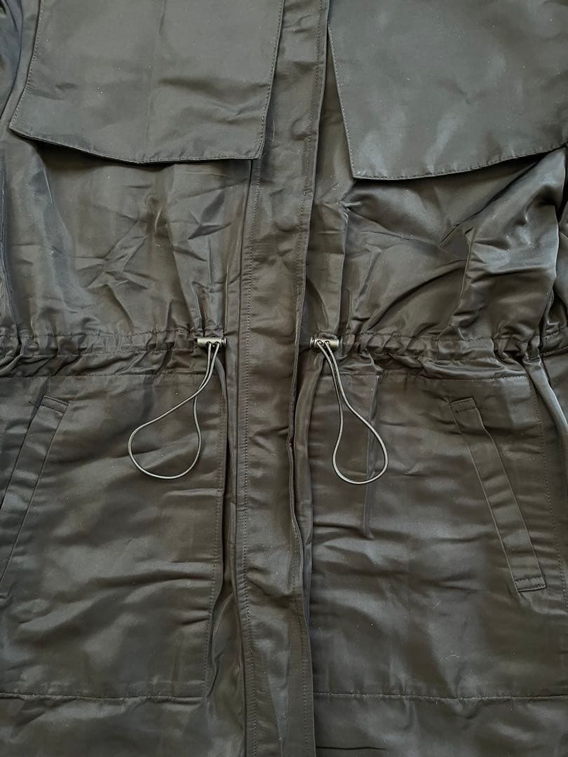 【タグ未使用】SUM1 STYLEスミ スタイル 襟付き2WAY馬刺繍コート 黒