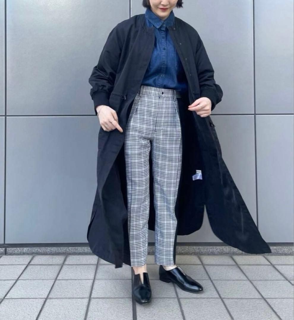 【タグ未使用】SUM1 STYLEスミ スタイル 襟付き2WAY馬刺繍コート 黒
