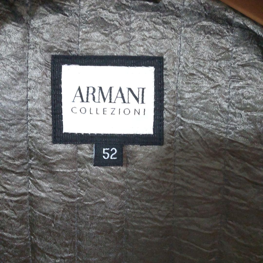 ARMANI COLLEZIONI 光沢 撥水 ブルゾン ジャケット サイズ52