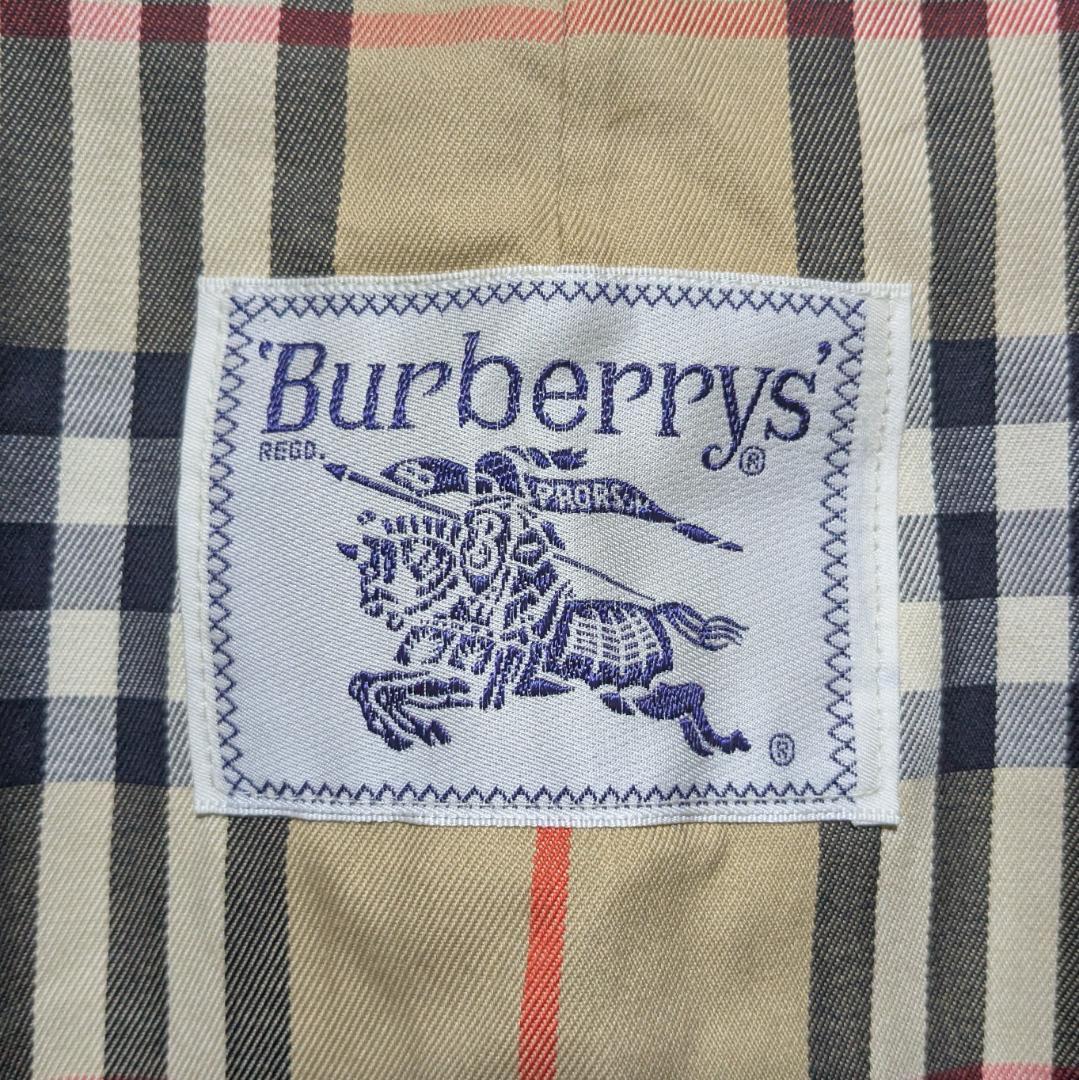 美品 80～90s バーバリー ステンカラーコート レディース 白タグ 玉虫16