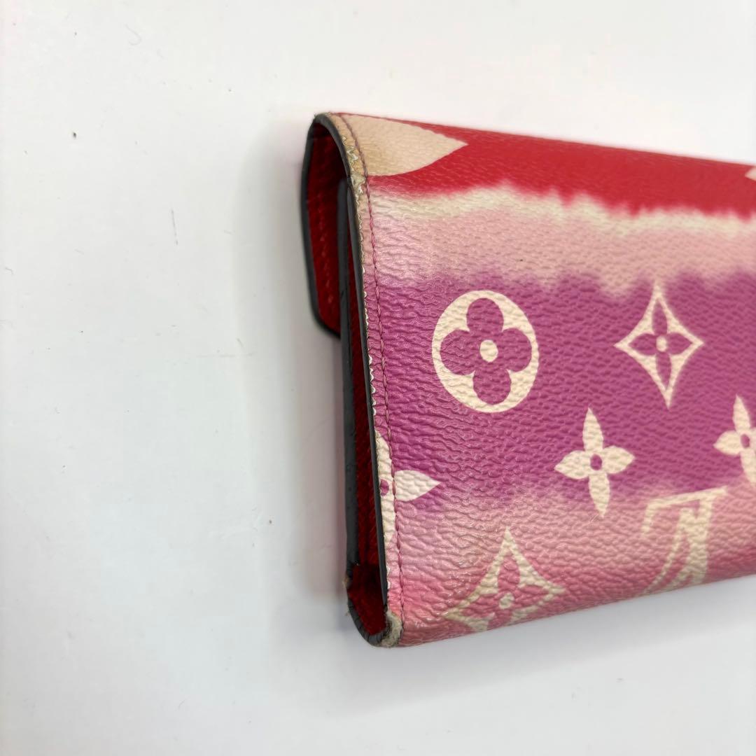 希少 正規品 ルイヴィトン ヴィクトリーヌ エスカル 折り財布 ピンク ルージュ