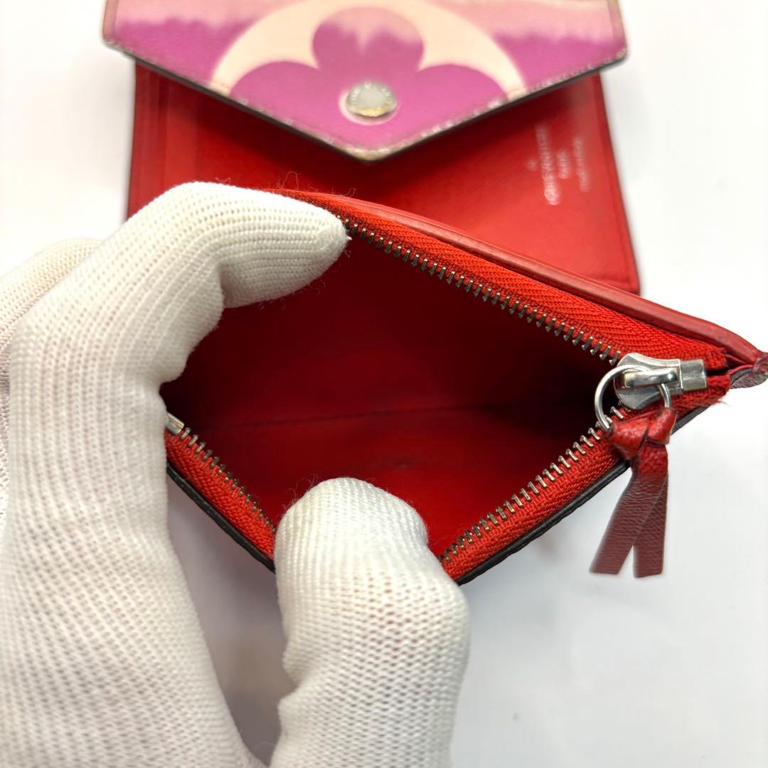 希少 正規品 ルイヴィトン ヴィクトリーヌ エスカル 折り財布 ピンク ルージュ