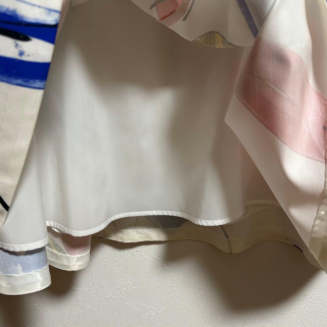 【ピンキーアンドダイアン】 アートプリント　フレアスカート　ロング　Aライン