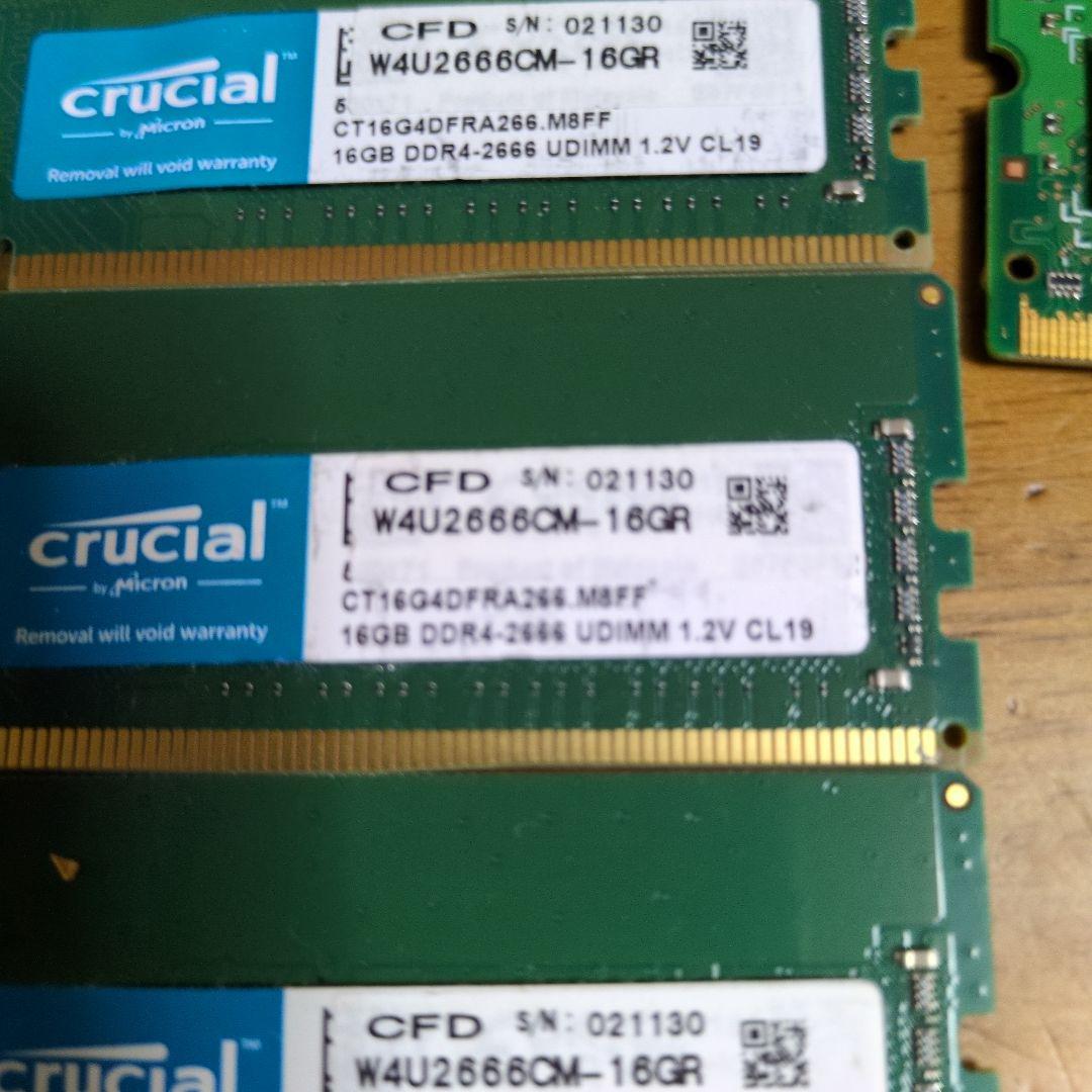 Crucial 16GB DDR4-2666 メモリ6枚