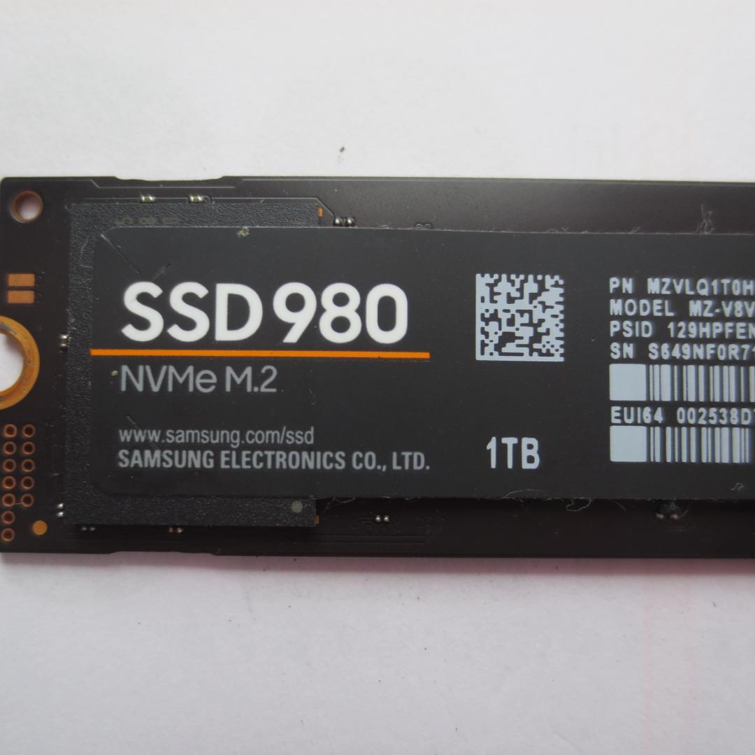 M.2 2280 NVMe SSD 1TB 中古品