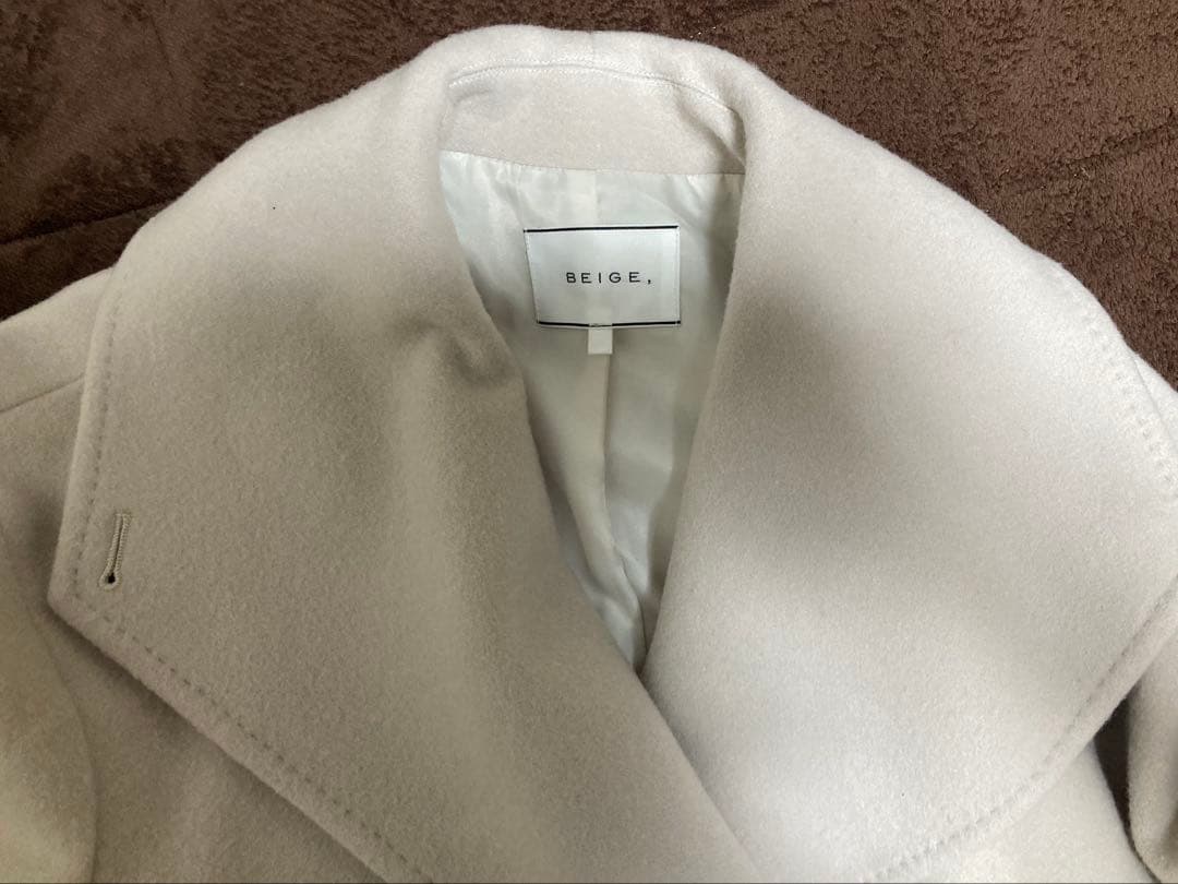 【美品】BEIGE,／　ビックカラーコクーンコート