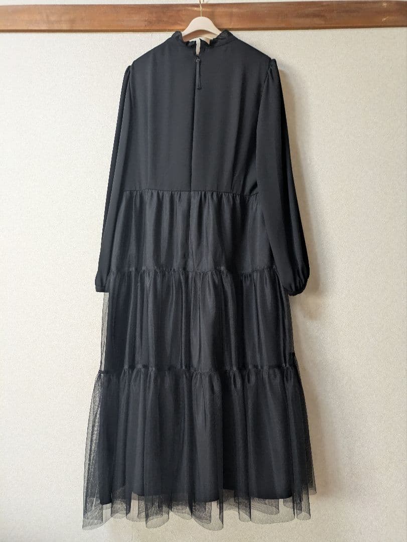 新品74,800円トゥービーシックふんわりシフォンワンピース 46サイズ