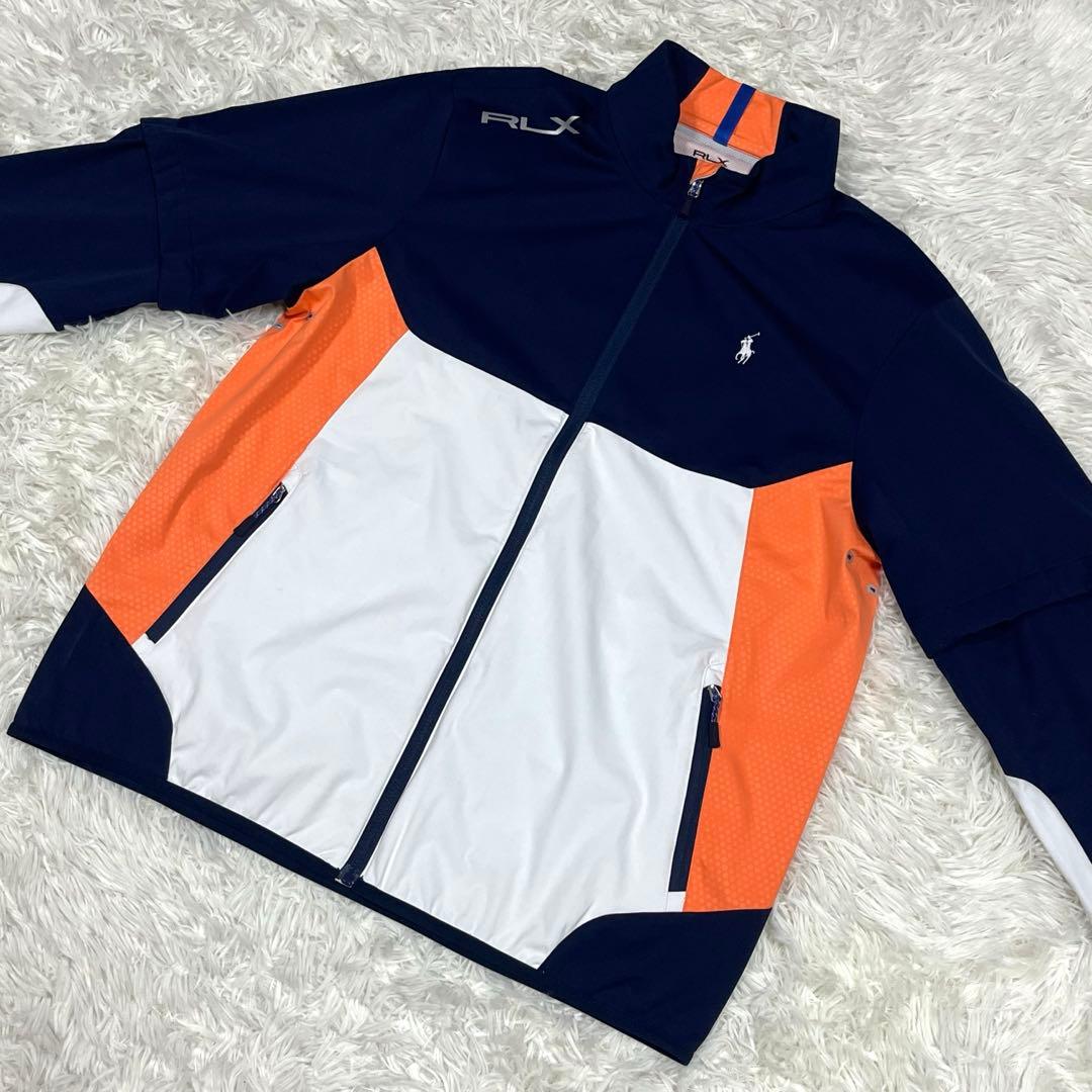 美品✨RLXラルフローレン現行QRナイロンジャケット2WAY撥水 ストレッチ M