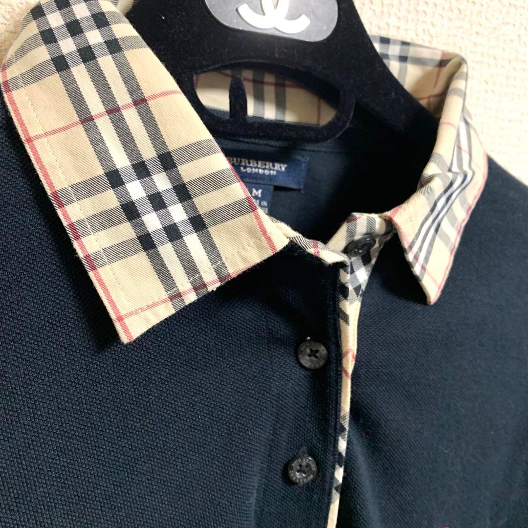 BURBERRYロンドン♦ノバチェック半袖ポロシャツ♦Mサイズ良品