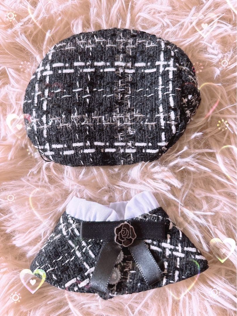 ひなと 即購入可！ぬい服　ぬいぐるみ服　ポンチョ　赤黒青ピンク