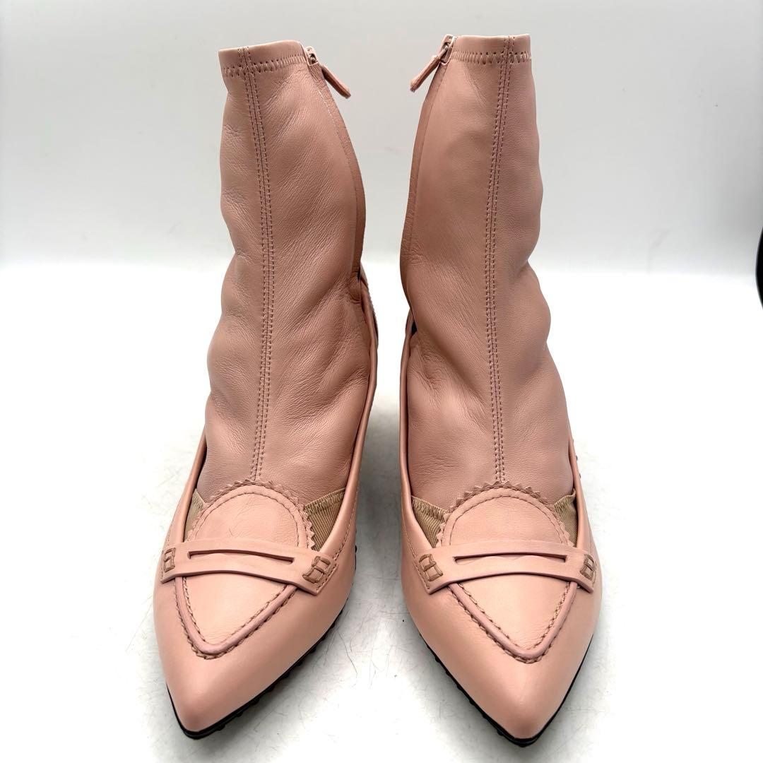 未使用品 TOD'S アレッサンドロデラクア コラボ アンクルブーツ 【35】