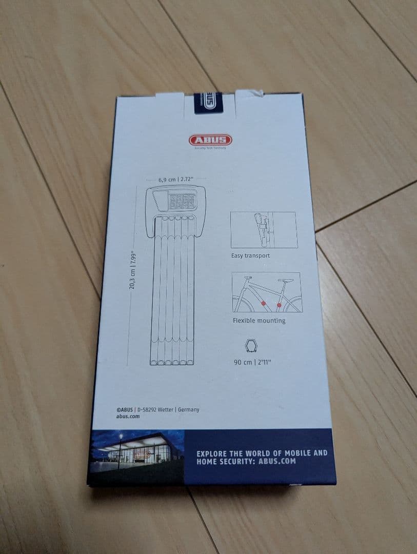 【正規品】ABUS BORDO 6000C 折りたたみロック 90cm