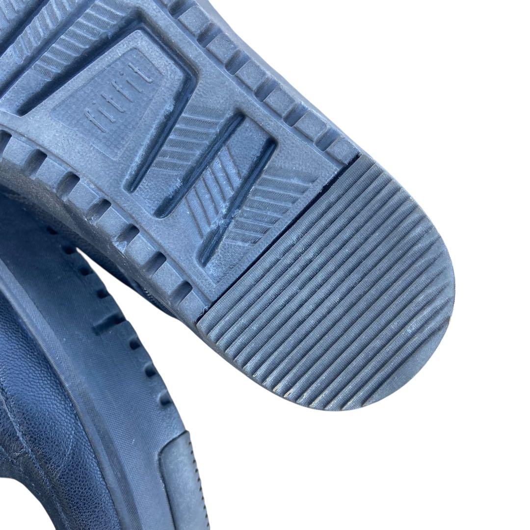 【fitfit】 美品　ブーツ　黒　24.5cm 厚底　サイドジップ　希少
