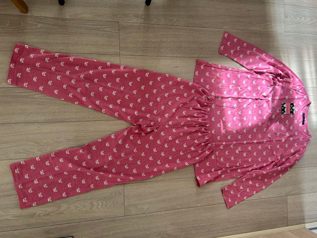 マタノアツコルームウェア　М 猫柄ピンクルームウェアセット(未使用品)